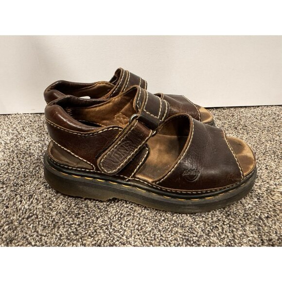 Vintage Y2K Doc Marten Chunky Brown Sandals Size 7 (39) - Picture 1 of 6